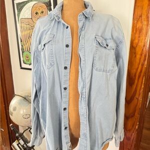 Vintage Wrangler Light Blue Denim Shirt